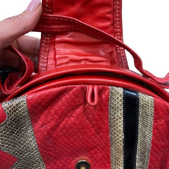 RARE‎ Vintage San Marco Brand Genuine Leather Large Handbag - Picture 2 of 15